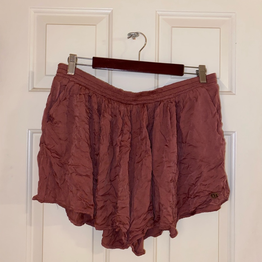 Double Agent Rust Colored Flowy Shorts